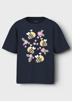 Name It Girls Navy Bee T-Shirt (1.5-8yrs)