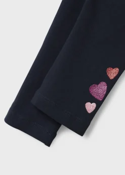 Name It Girls Navy Heart Leggings (9mths-5yrs)