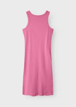 Name It Girls Pink Ribbed Dress (7-12yrs)
