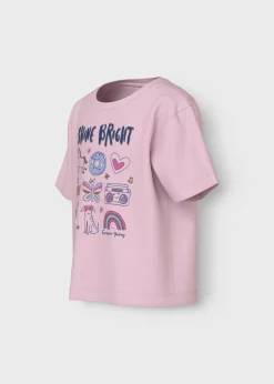 Name It Girls Pink Shine Bright T-Shirt (1.5-8yrs)