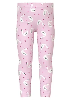Name It Girls Pink Swan Leggings (1.5-6yrs)