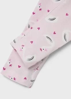 Name It Girls Pink Swan Leggings (1.5-6yrs)