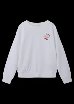 Name It Girls White Cherry Sweatshirt (6-12yrs)