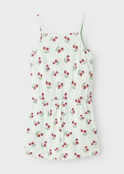 Name It Girls White Cherry Playsuit (6-12yrs)