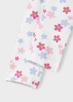 Name It Girls White Floral Leggings (1.5-6yrs)