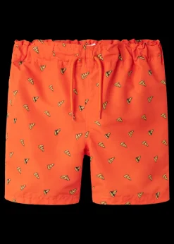 Name It Orange Pizza Swim Shorts (5-12yrs)