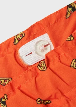 Name It Orange Pizza Swim Shorts (5-12yrs)