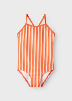 Name It Orange Stripe Swimsuit (5-12yrs)