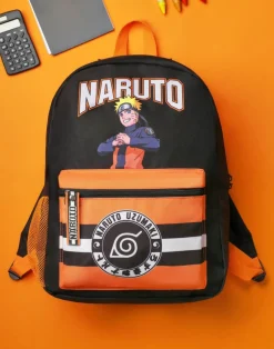 Naruto Shippuden Front Printed Black Backpack