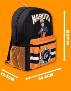 Naruto Shippuden Front Printed Black Backpack