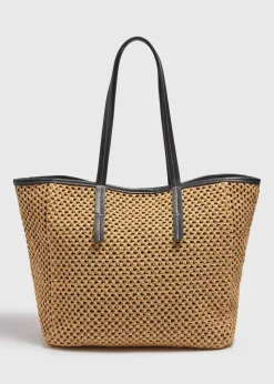 Natural Straw Tote Bag
