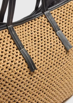 Natural Straw Tote Bag