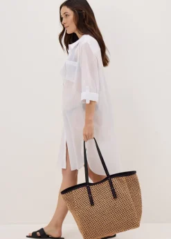 Natural Straw Tote Bag