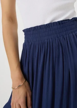 Navy Cheesecloth Maxi Skirt
