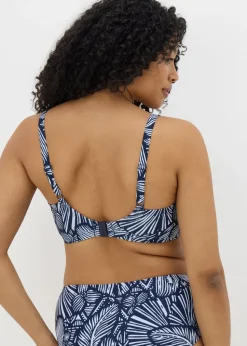 Navy Floral Midi Bikini Bottoms