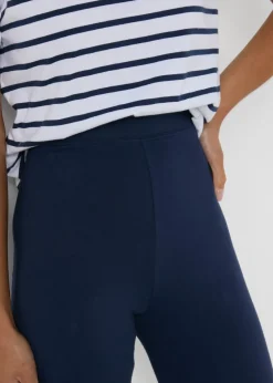 Navy Full Length Cotton Leggings