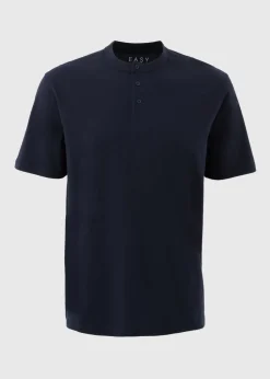 Navy Grandad T-Shirt