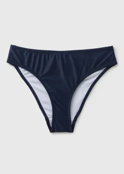 Navy High Waist Brazilian Bikini Bottoms