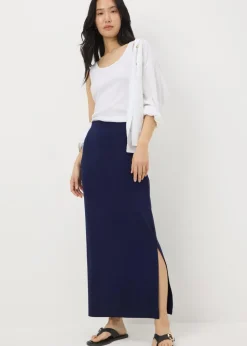 Navy Jersey Maxi Skirt