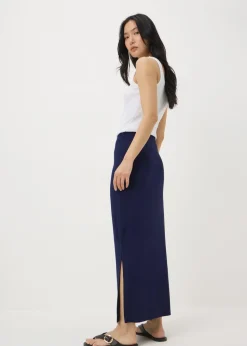 Navy Jersey Maxi Skirt