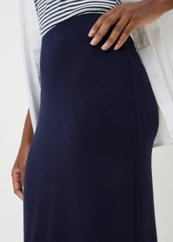 Navy Jersey Maxi Skirt