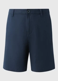Navy Linen Chino Shorts