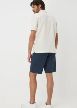 Navy Linen Chino Shorts