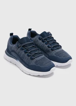Navy Mesh Runner Trainers