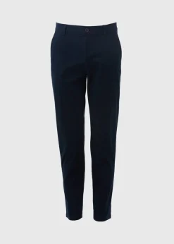 Navy Straight Fit Stretch Chinos