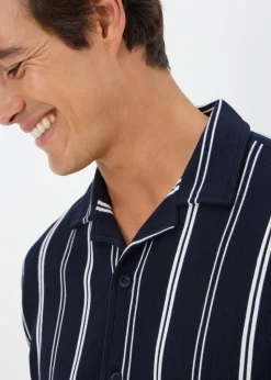 Navy Stripe Co Ord Shirt