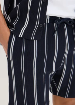 Navy Stripe Co Ord Shorts