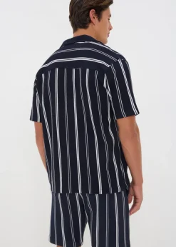 Navy Stripe Co Ord Shorts