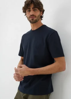 Navy Textured T-Shirt