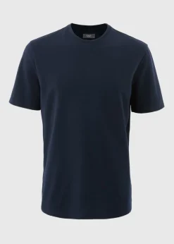Navy Textured T-Shirt