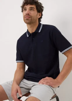 Navy Tipped Polo Shirt