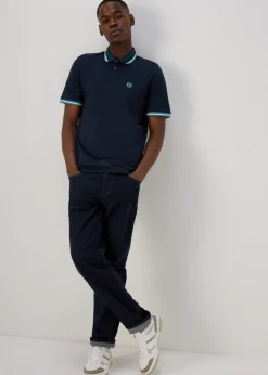 Navy Tipped Polo Shirt
