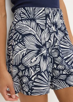 Navy Tropical Floral Shorts