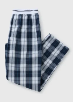 Navy Woven Check Pyjama Bottoms