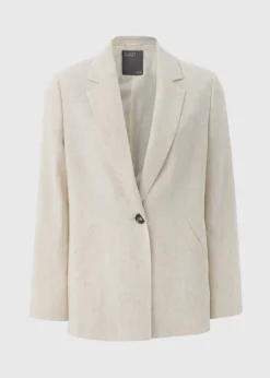 Neutral Linen Blend Blazer