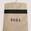New Hessian Peg Bag