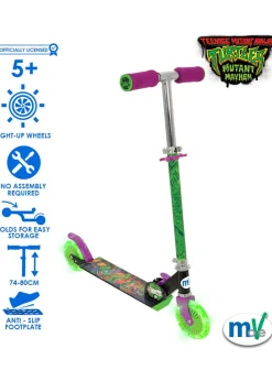 Ninja Turtles Folding Inline Scooter With Light Up Wheels