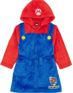 Nintendo Super Mario Boys Blue Dress-Up Hooded Bathrobe (3 - 14 Years)