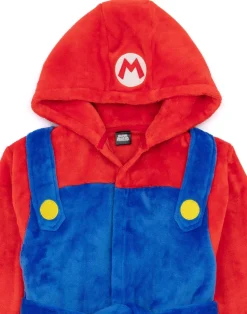 Nintendo Super Mario Boys Blue Dress-Up Hooded Bathrobe (3 - 14 Years)