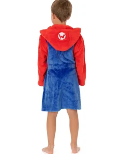 Nintendo Super Mario Boys Blue Dress-Up Hooded Bathrobe (3 - 14 Years)
