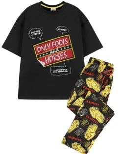 Only Fools And Horses Black Logo Pyjama Set