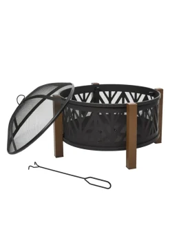 Outsunny 2 in 1 Outdoor Firepit (78cm x 78cm x 60cm)