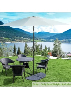 Outsunny 2 Pack Garden Resin Parasol Bases