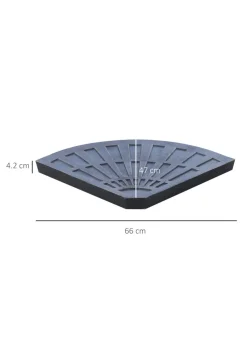 Outsunny 2 Pack Garden Resin Parasol Bases