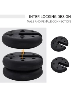 Outsunny 4 PCs Sand Fillable Weights Set for Gazebo Tent