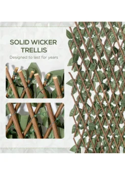 Outsunny 4 Piece 2m x 1m Expanding Trellis Fence